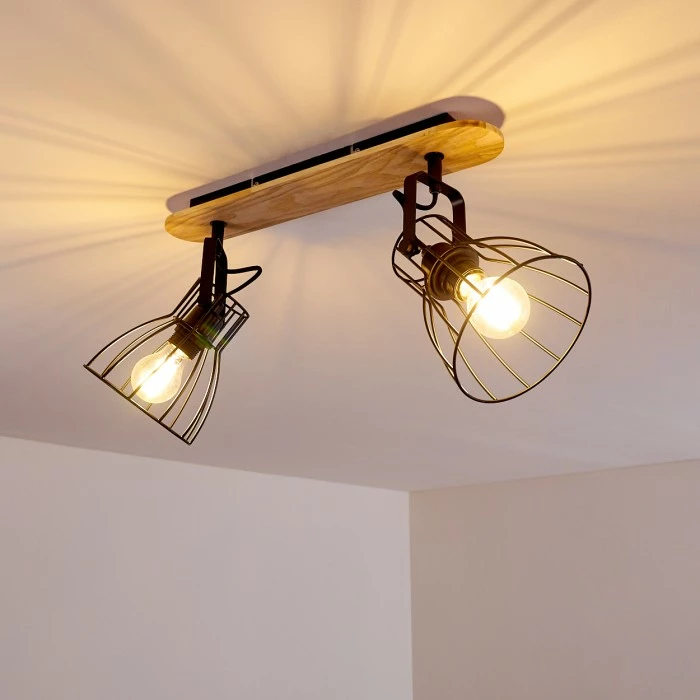 Hofstein Forshaga Deckenleuchte Holz hell, 2-flammig – Bild 18