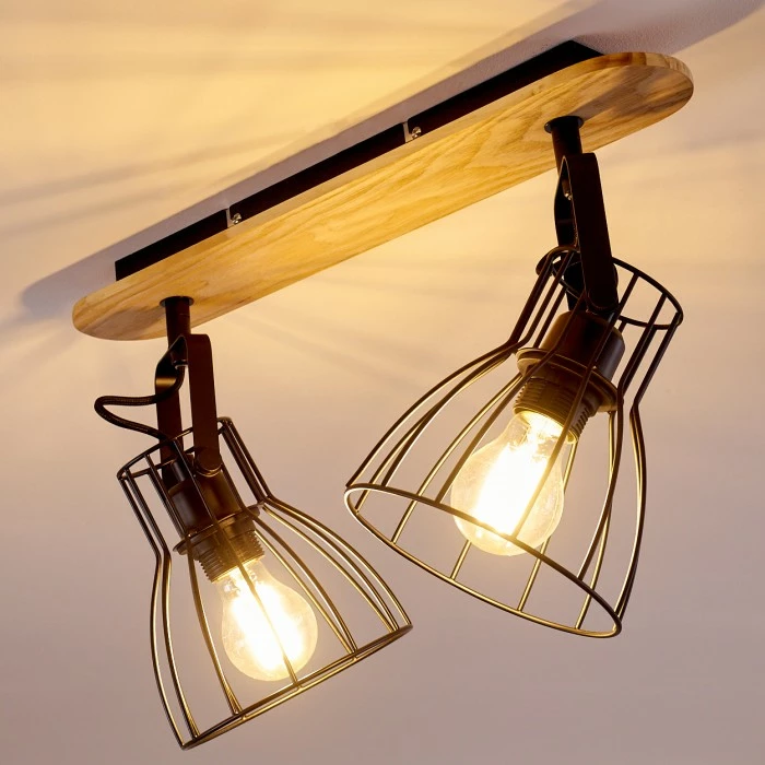 Hofstein Forshaga Deckenleuchte Holz hell, 2-flammig – Bild 7