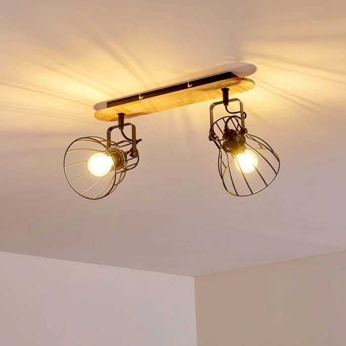 Hofstein Forshaga Deckenleuchte Holz hell, 2-flammig – Bild 8