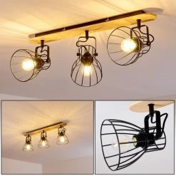 Hofstein Forshaga Deckenleuchte Braun, 3-flammig