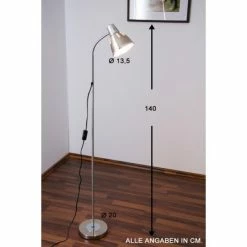 Globo Ego Stehleuchte Nickel-Matt, Chrom, 1-flammig