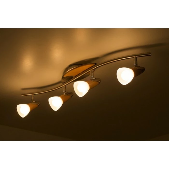 Globo LORD Deckenspot Chrom, Holz hell, 4-flammig – Bild 2