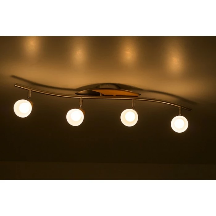 Globo LORD Deckenspot Chrom, Holz hell, 4-flammig – Bild 4