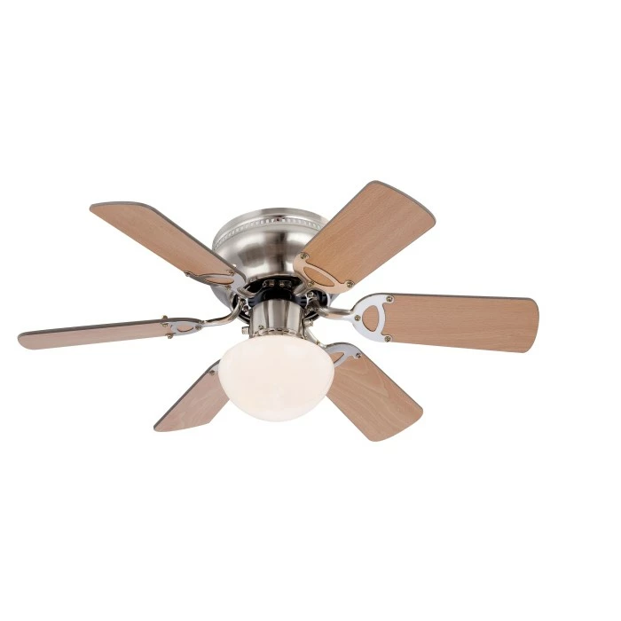 Globo UGO Deckenventilator Nickel-Matt, Edelstahl, 1-flammig – Bild 2