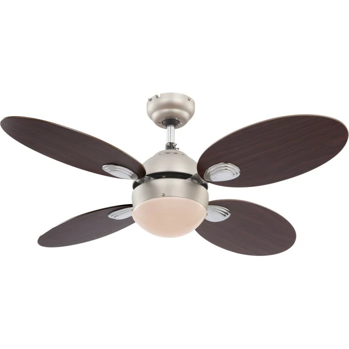 Globo WADE Deckenventilator Nickel-Matt, Chrom, Edelstahl, 1-flammig – Bild 4