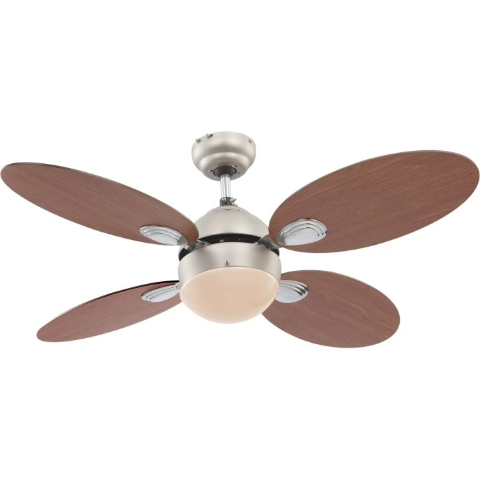 Globo WADE Deckenventilator Nickel-Matt, Chrom, Edelstahl, 1-flammig – Bild 5