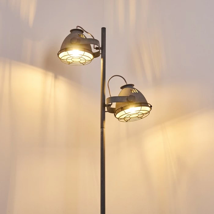 Hofstein Glostrup Stehleuchte Grau, 2-flammig – Bild 5