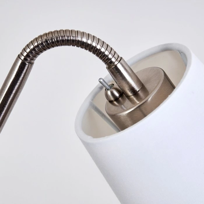 Hofstein Gunstock Stehleuchte Nickel glänzend, 2-flammig – Bild 4