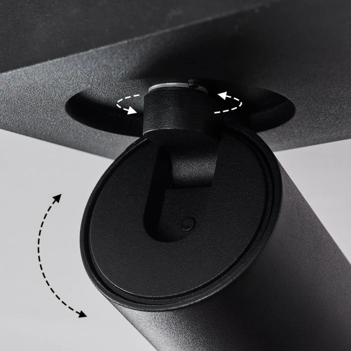 Hofstein Hakamken Deckenleuchte Schwarz, 3-flammig – Bild 6