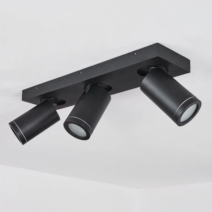 Hofstein Hakamken Deckenleuchte Schwarz, 3-flammig – Bild 8