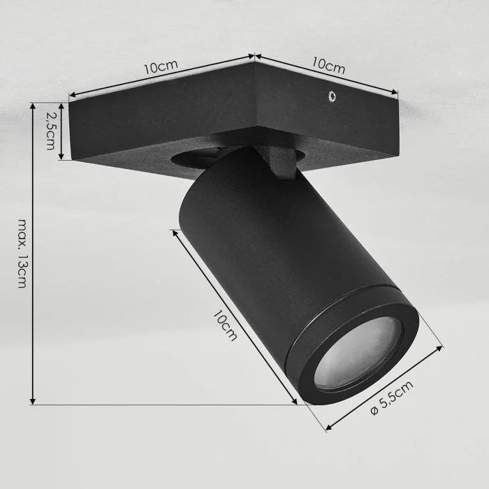 Hofstein Hakamken Deckenleuchte Schwarz, 1-flammig – Bild 4