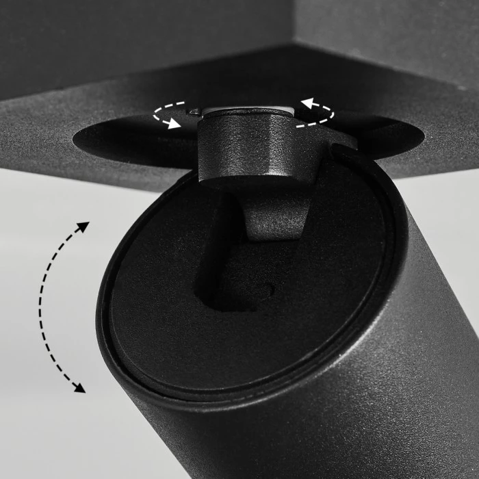 Hofstein Hakamken Deckenleuchte Schwarz, 1-flammig – Bild 6