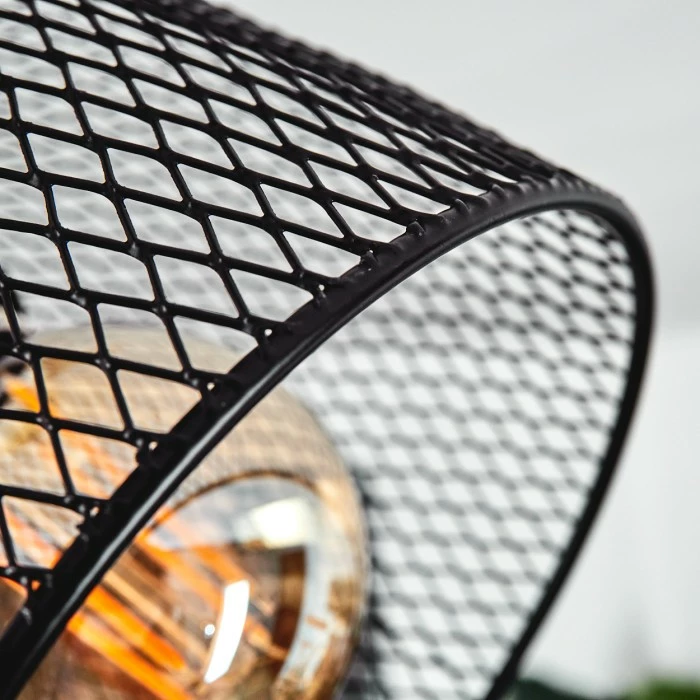 Hofstein Hakvaag Deckenleuchte Schwarz, Holz dunkel, 2-flammig – Bild 6