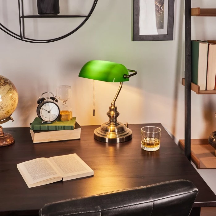 Hofstein Havsta Bankerlampe Altmessing, 1-flammig – Bild 7