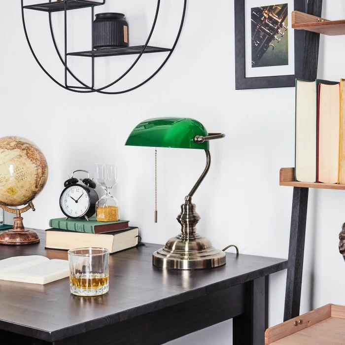 Hofstein Havsta Bankerlampe Altmessing, 1-flammig – Bild 10