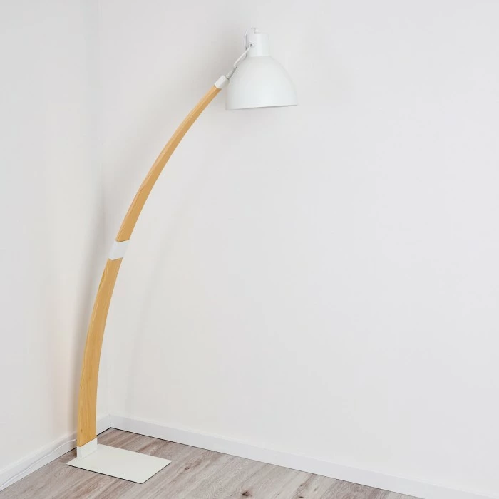 Hofstein Higashi Stehleuchte Weiß, Holz hell, 1-flammig – Bild 4