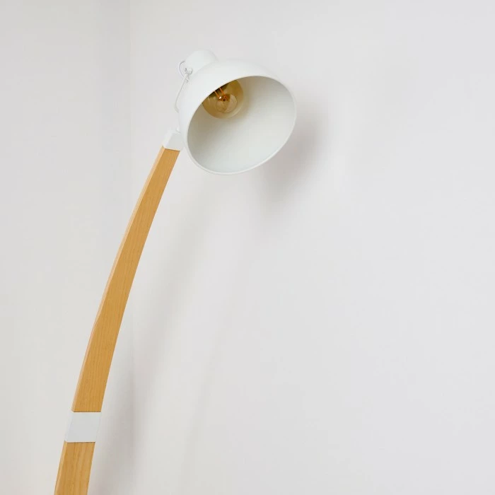 Hofstein Higashi Stehleuchte Weiß, Holz hell, 1-flammig – Bild 8