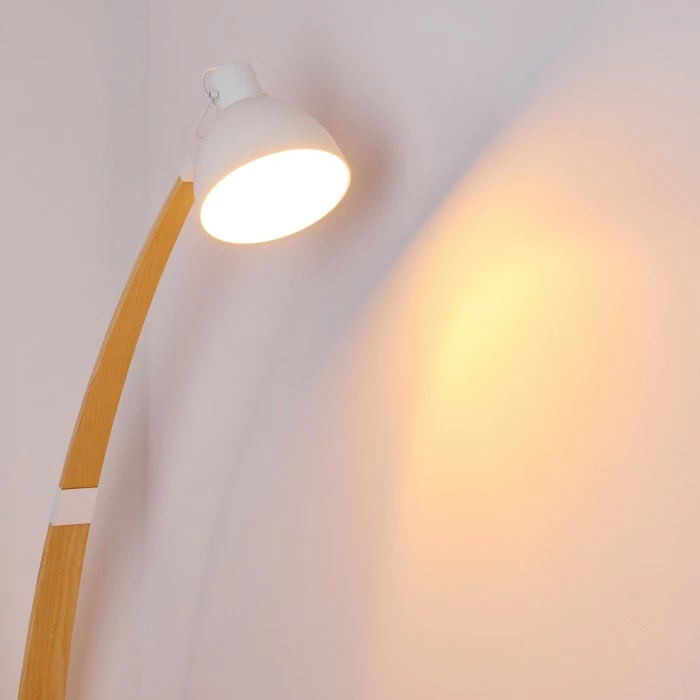 Hofstein Higashi Stehleuchte Weiß, Holz hell, 1-flammig – Bild 10