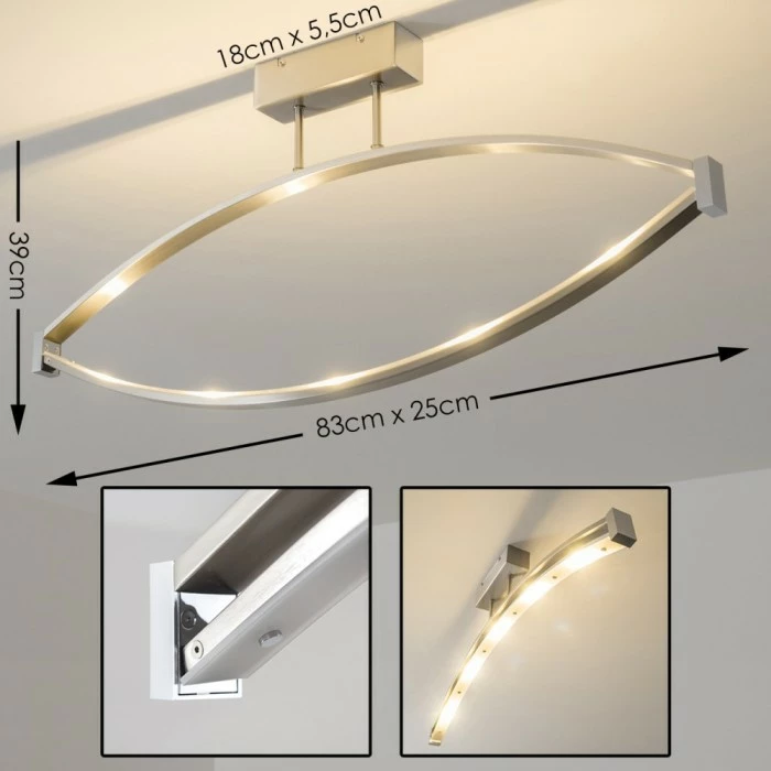 Honsel Leuchten Honsel Lucy Deckenleuchte LED Chrom, Edelstahl, 5-flammig – Bild 2