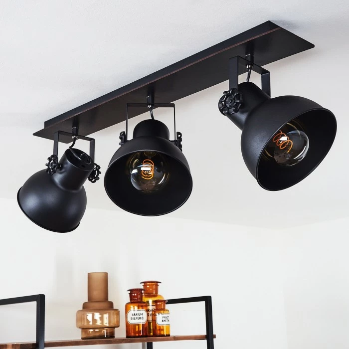 Hofstein Hora Deckenleuchte Schwarz, 3-flammig – Bild 2