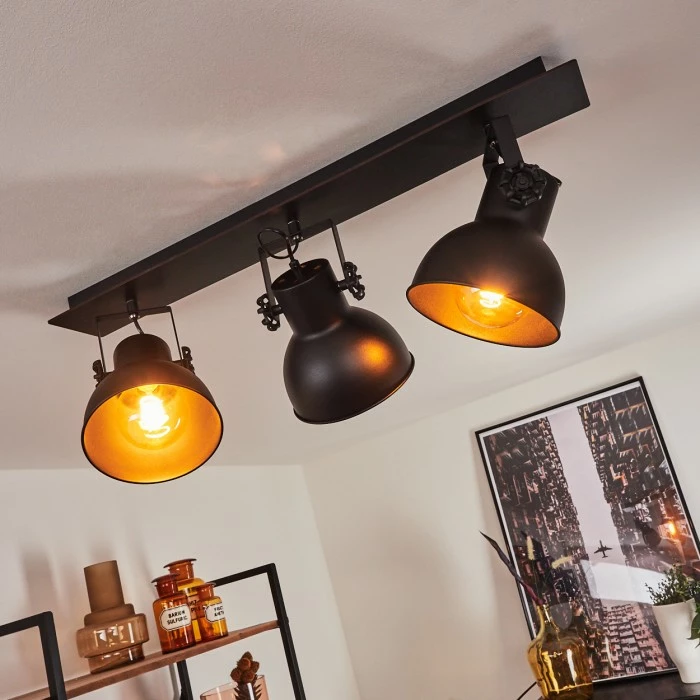 Hofstein Hora Deckenleuchte Schwarz, 3-flammig – Bild 7