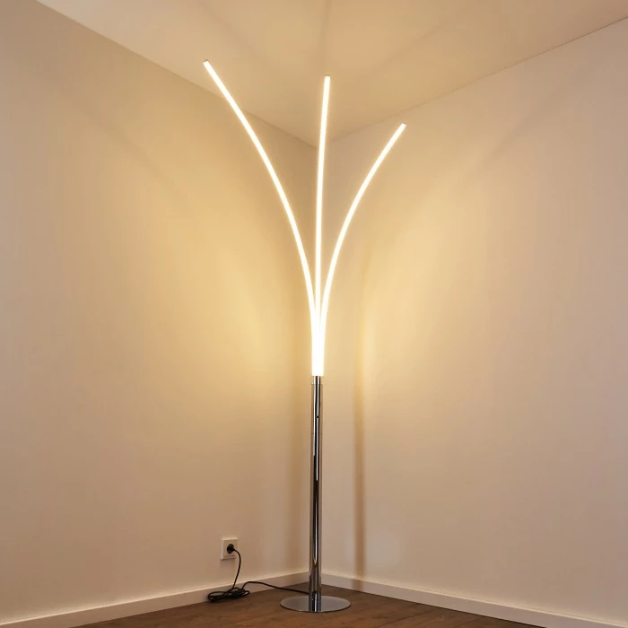 Hofstein Horpmaal Bogenleuchte LED Chrom, 3-flammig – Bild 13