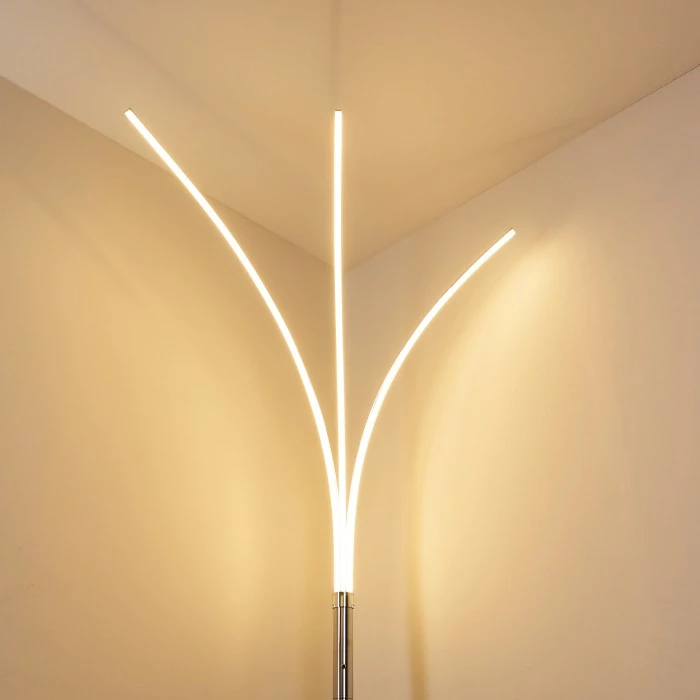 Hofstein Horpmaal Bogenleuchte LED Chrom, 3-flammig – Bild 16