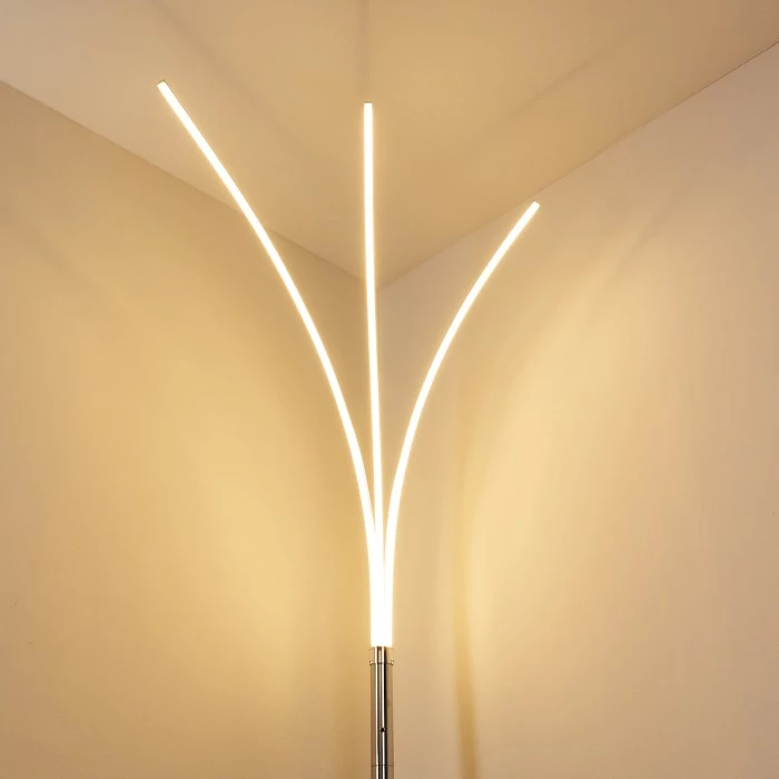 Hofstein Horpmaal Bogenleuchte LED Chrom, 3-flammig – Bild 3