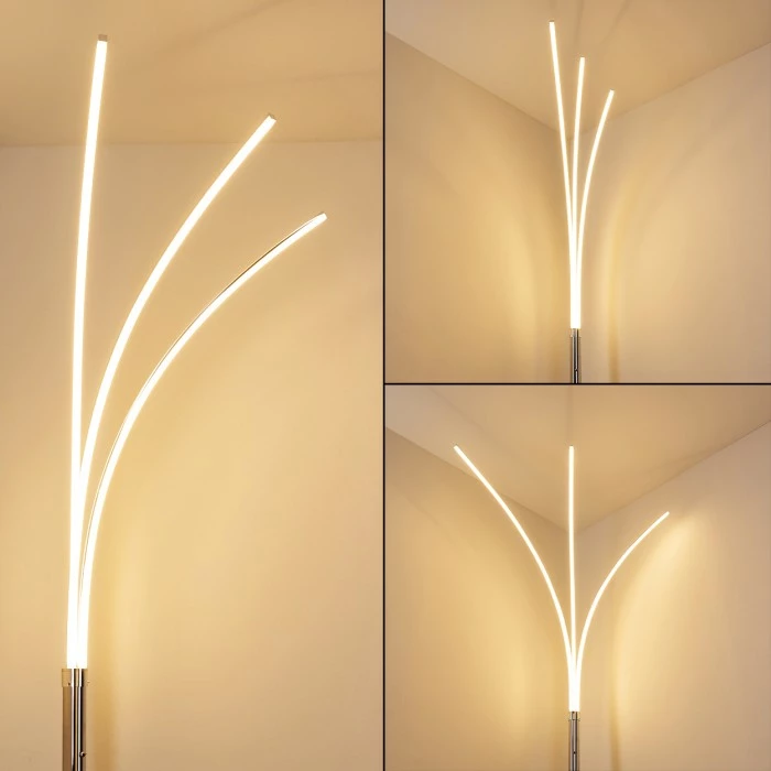 Hofstein Horpmaal Bogenleuchte LED Chrom, 3-flammig – Bild 4