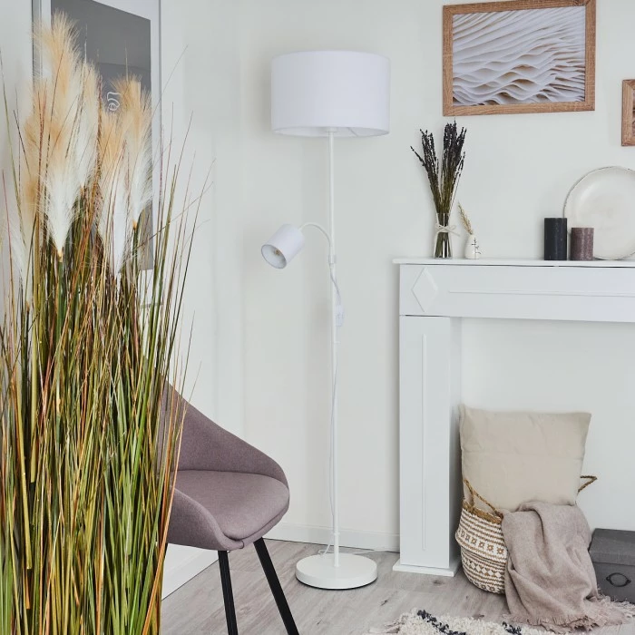 Hofstein Jobsbo Stehleuchte Weiß, 2-flammig – Bild 2