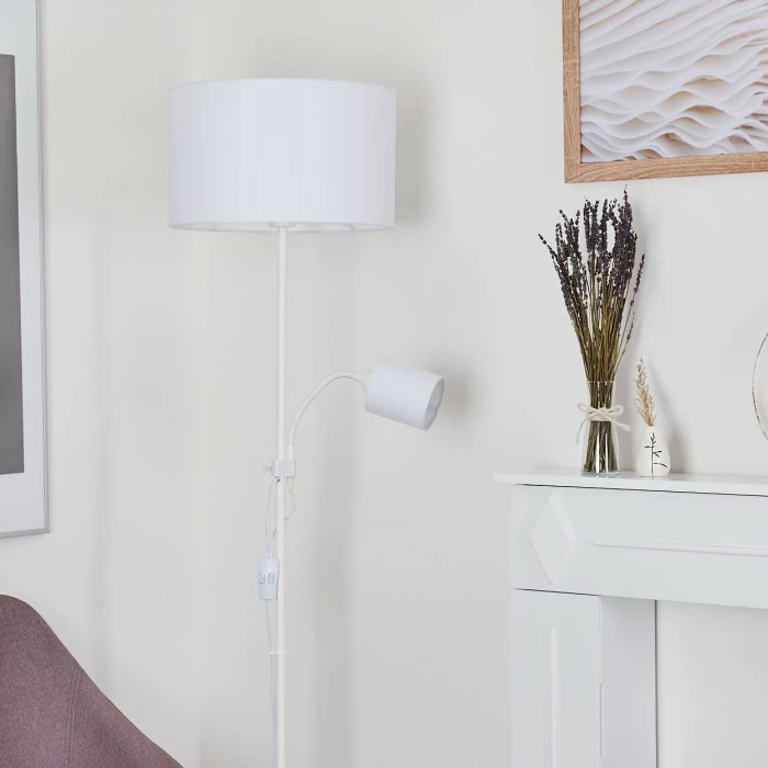 Hofstein Jobsbo Stehleuchte Weiß, 2-flammig – Bild 10