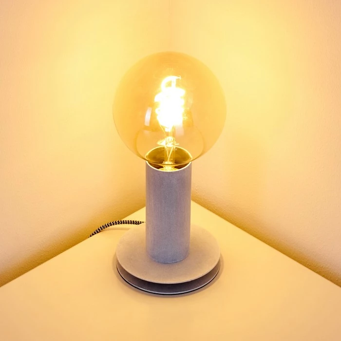 Hofstein Kimstad Tischleuchte Grau, 1-flammig – Bild 12