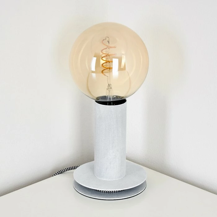 Hofstein Kimstad Tischleuchte Grau, 1-flammig – Bild 4