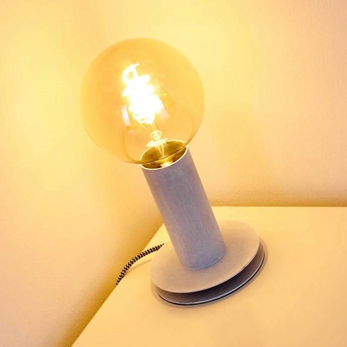 Hofstein Kimstad Tischleuchte Grau, 1-flammig – Bild 7