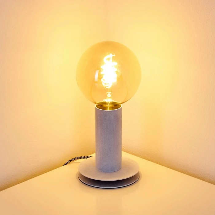 Hofstein Kimstad Tischleuchte Grau, 1-flammig – Bild 9