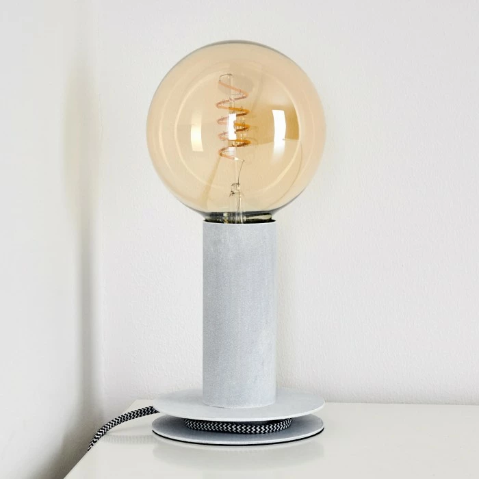 Hofstein Kimstad Tischleuchte Grau, 1-flammig – Bild 10