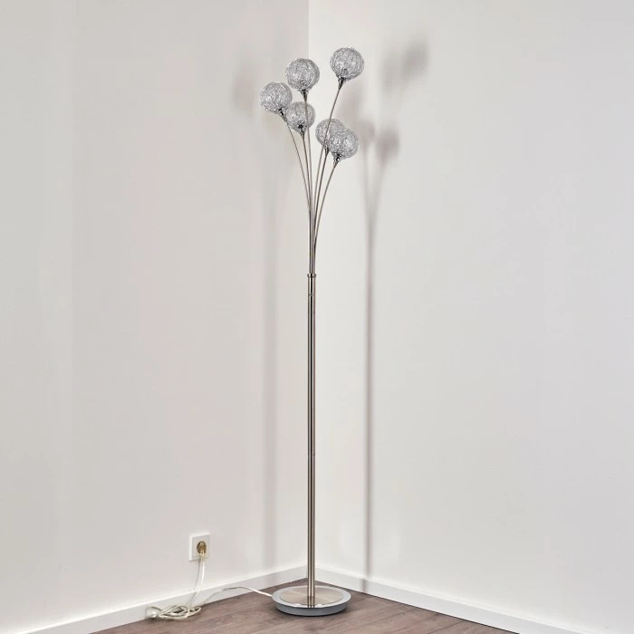 Hofstein Kitee Stehleuchte Edelstahl, 6-flammig – Bild 10