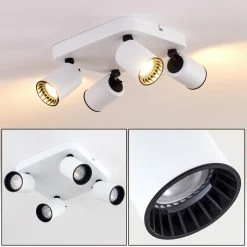 Hofstein Kullaberg Deckenleuchte Weiß, 4-flammig