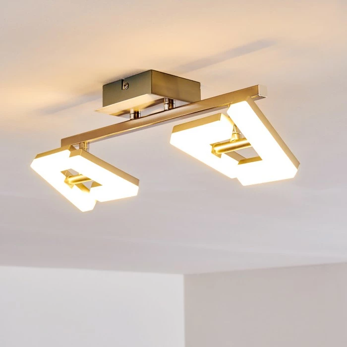 Hofstein Lago Deckenspot LED Nickel-Matt, 2-flammig – Bild 3