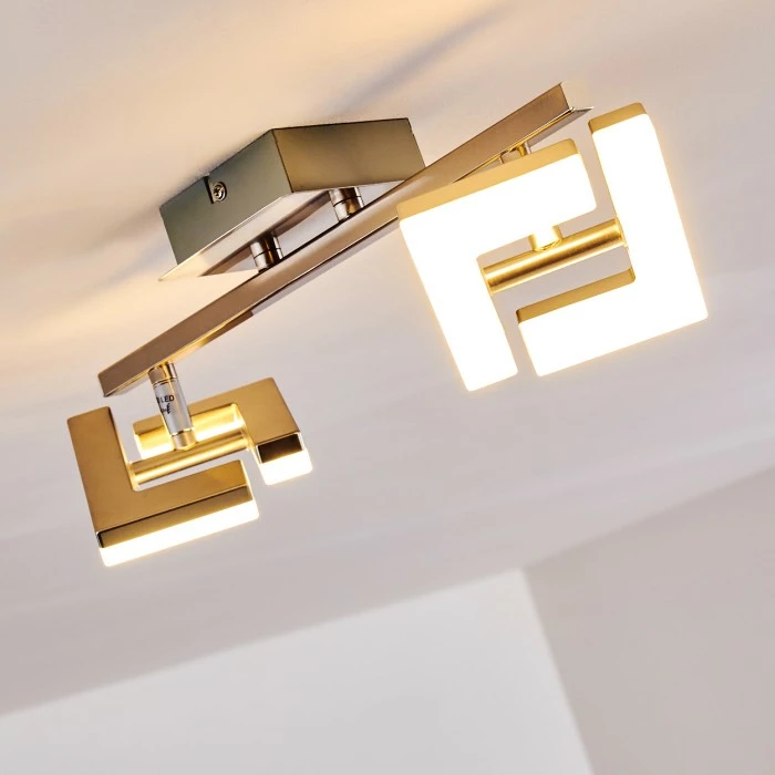 Hofstein Lago Deckenspot LED Nickel-Matt, 2-flammig – Bild 4