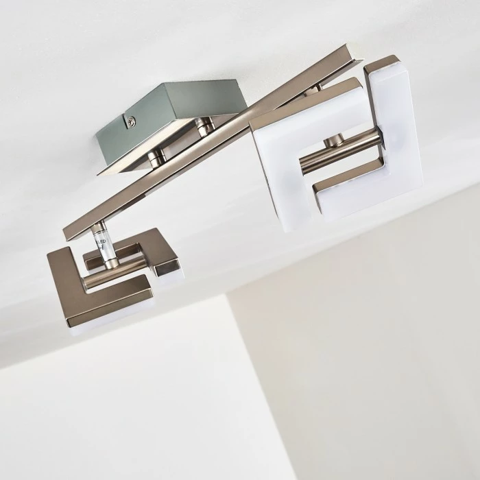 Hofstein Lago Deckenspot LED Nickel-Matt, 2-flammig – Bild 5