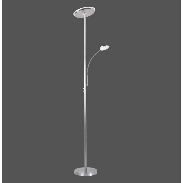 Leuchten Direkt HANS Stehleuchte LED Edelstahl, 2-flammig