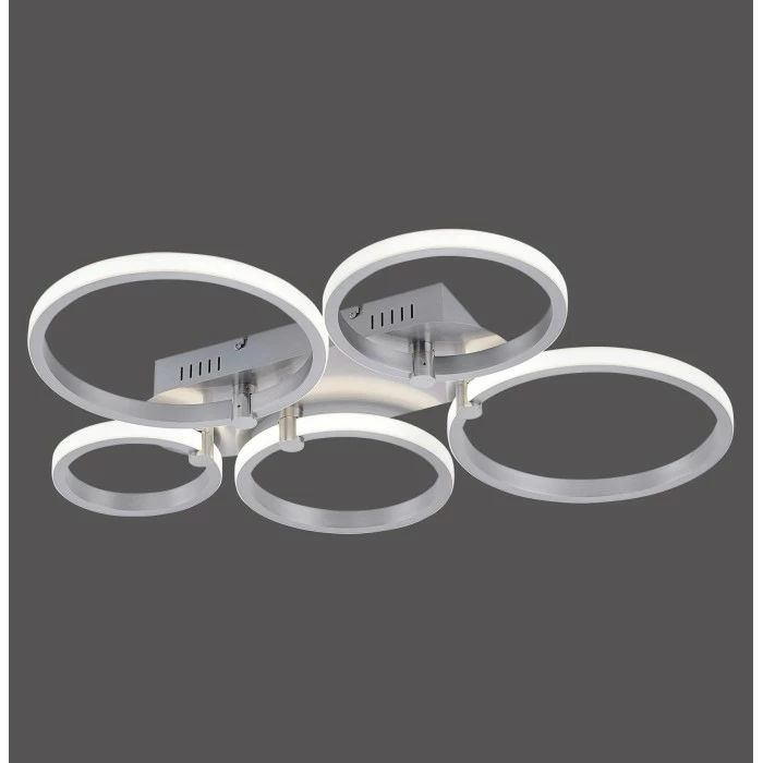 Leuchten Direkt Johanna Deckenleuchte LED Edelstahl, 5-flammig – Bild 3