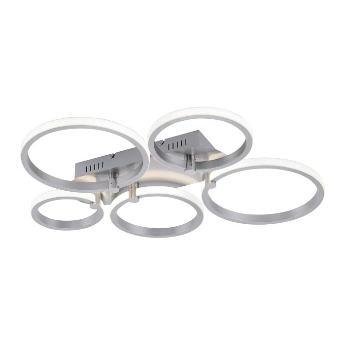 Leuchten Direkt Johanna Deckenleuchte LED Edelstahl, 5-flammig – Bild 4