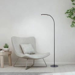 Leuchten Direkt KELLY Stehleuchte LED Schwarz, 1-flammig