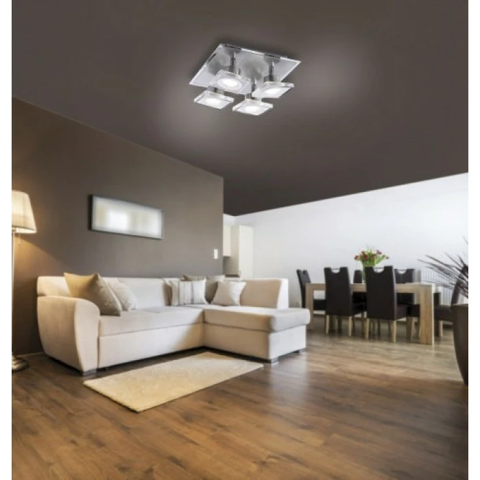 Leuchten Direkt KOVI Deckenleuchte LED Edelstahl, 4-flammig – Bild 5