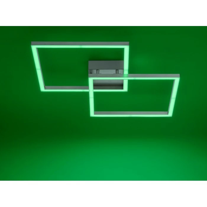 Leuchten Direkt Ls-MAXI Deckenleuchte LED Edelstahl, 2-flammig, Fernbedienung, Farbwechsler – Bild 11