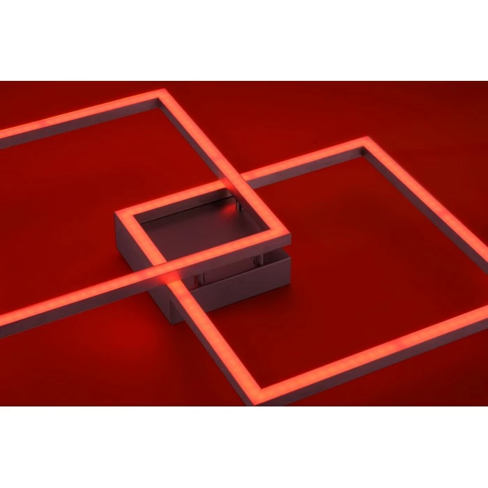 Leuchten Direkt Ls-MAXI Deckenleuchte LED Edelstahl, 2-flammig, Fernbedienung, Farbwechsler – Bild 8