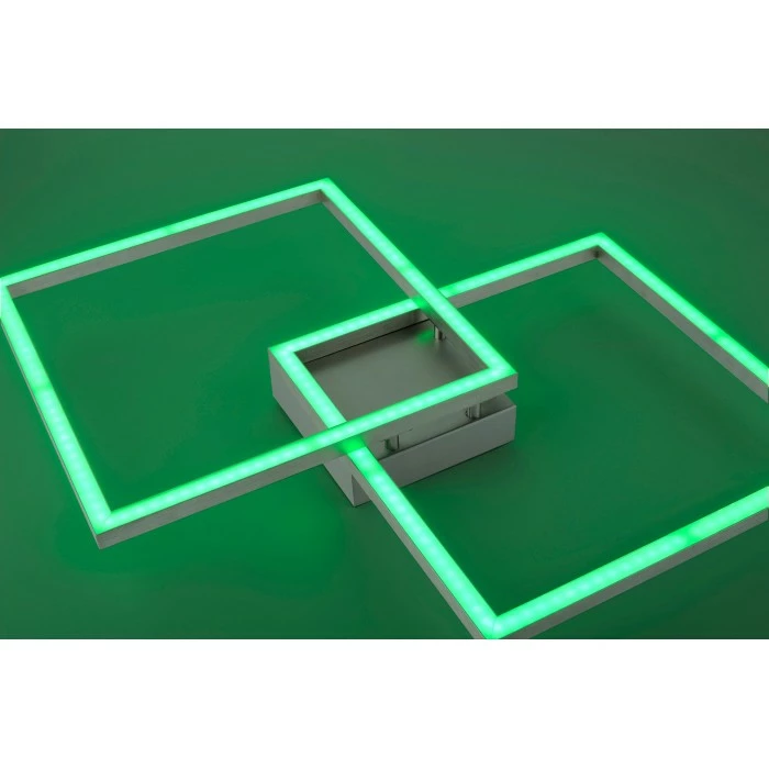 Leuchten Direkt Ls-MAXI Deckenleuchte LED Edelstahl, 2-flammig, Fernbedienung, Farbwechsler – Bild 9