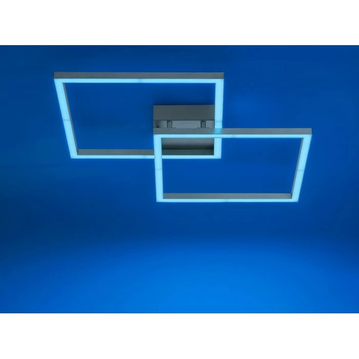 Leuchten Direkt Ls-MAXI Deckenleuchte LED Edelstahl, 2-flammig, Fernbedienung, Farbwechsler – Bild 10